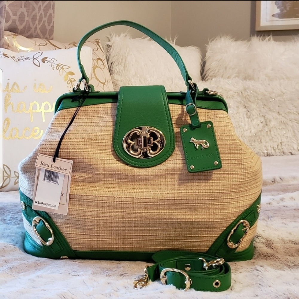 Emma Fox Newport Frame Large Raffia